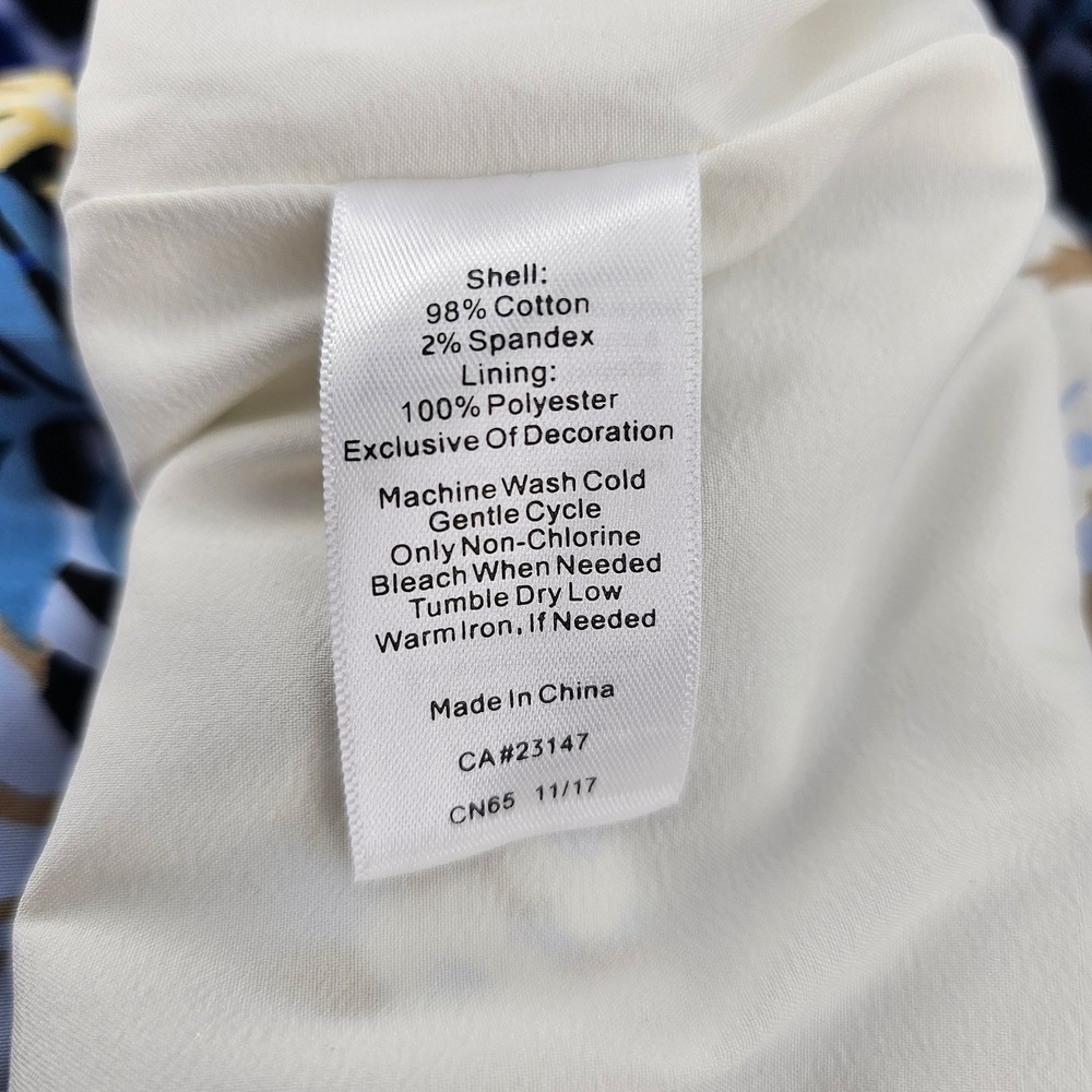Talbots Petites Botanical Garden Sheath Dress Ruffle Hem 14P - Picture 7 of 7